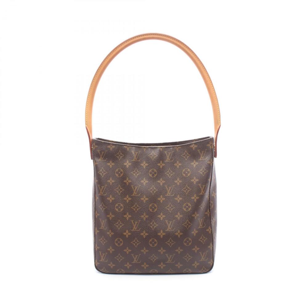 Louis Vuitton Looping Monogram Canvas Leather Shoulder Bag Brown
